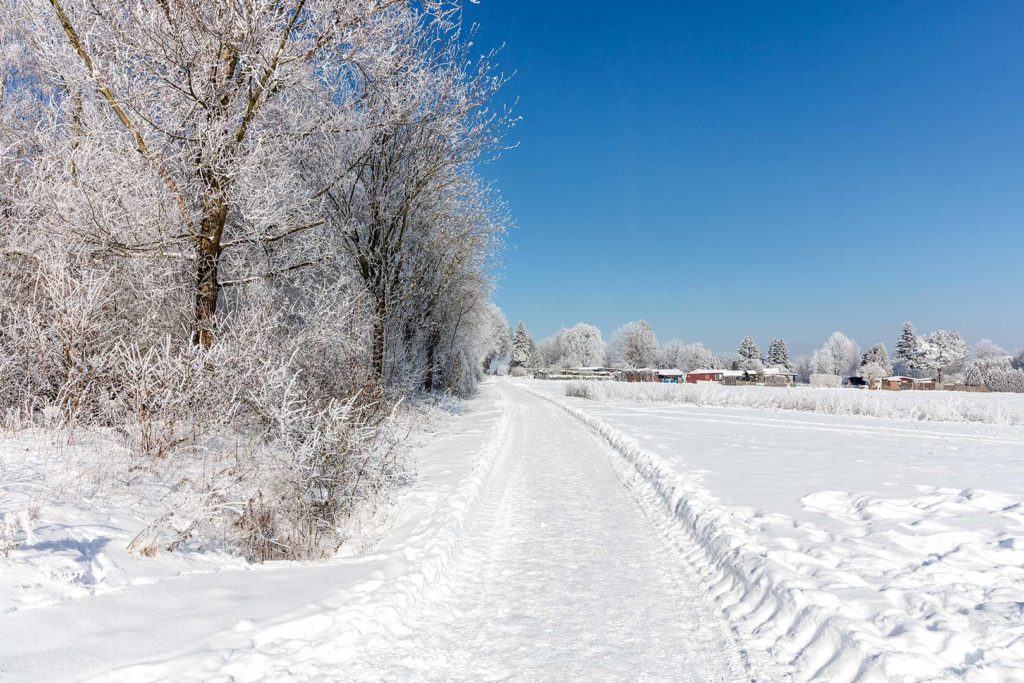 Winter in Rosdorf - Weg am Wartberg