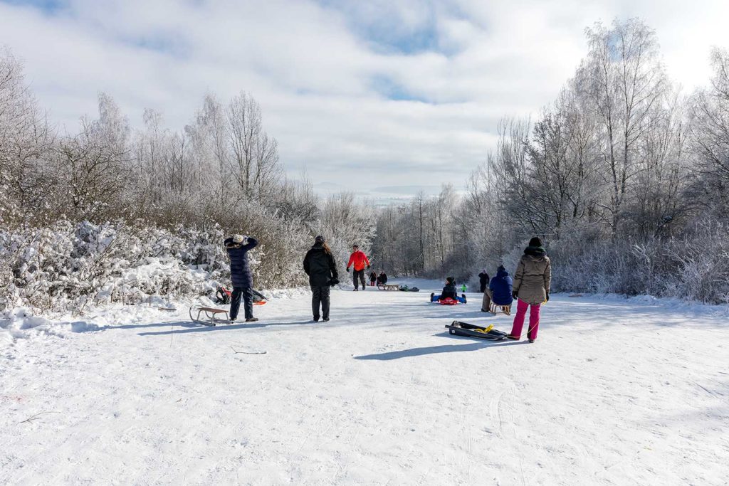 Rosdorf im Winter - Rodelbahn