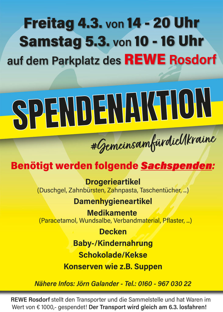 Ukraine-Spendenaktion